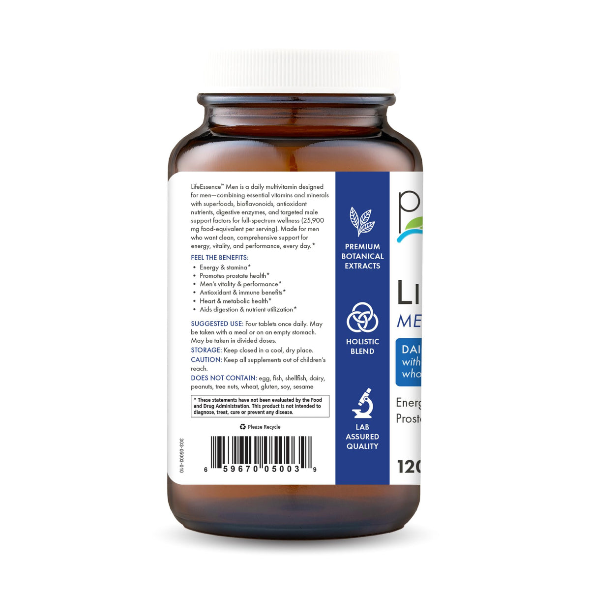 Comprimés LifeEssence de PURE ESSENCE LABS en gros plan