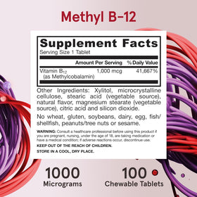 Comprimés Methyl B-12 avec un verre d'eau