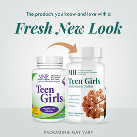 Comprimés MICHAEL'S Multivitamines pour adolescentes sur une surface blanche