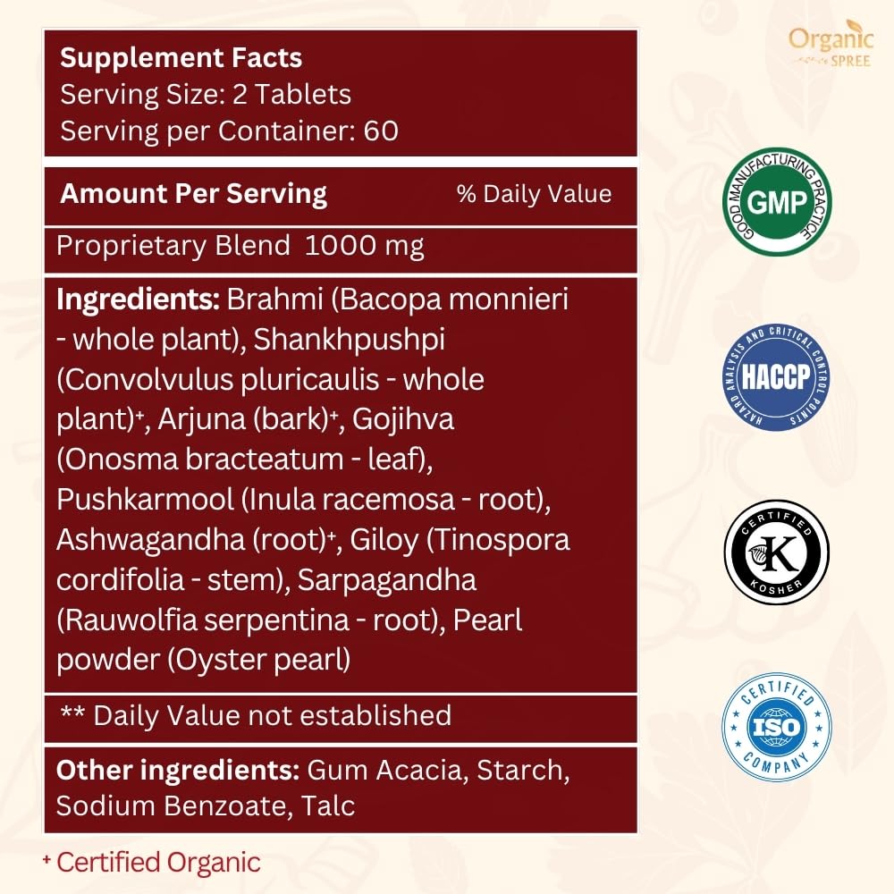 Comprimés Mukta Vati ORGANIC SPREE sur une table