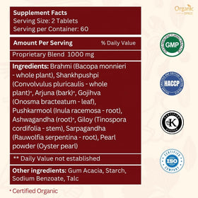 Comprimés Mukta Vati ORGANIC SPREE sur une table
