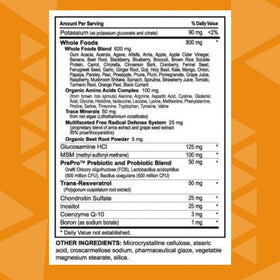 Comprimés multivitaminés Tangy Tangerine 2.0 de Youngevity sur une table