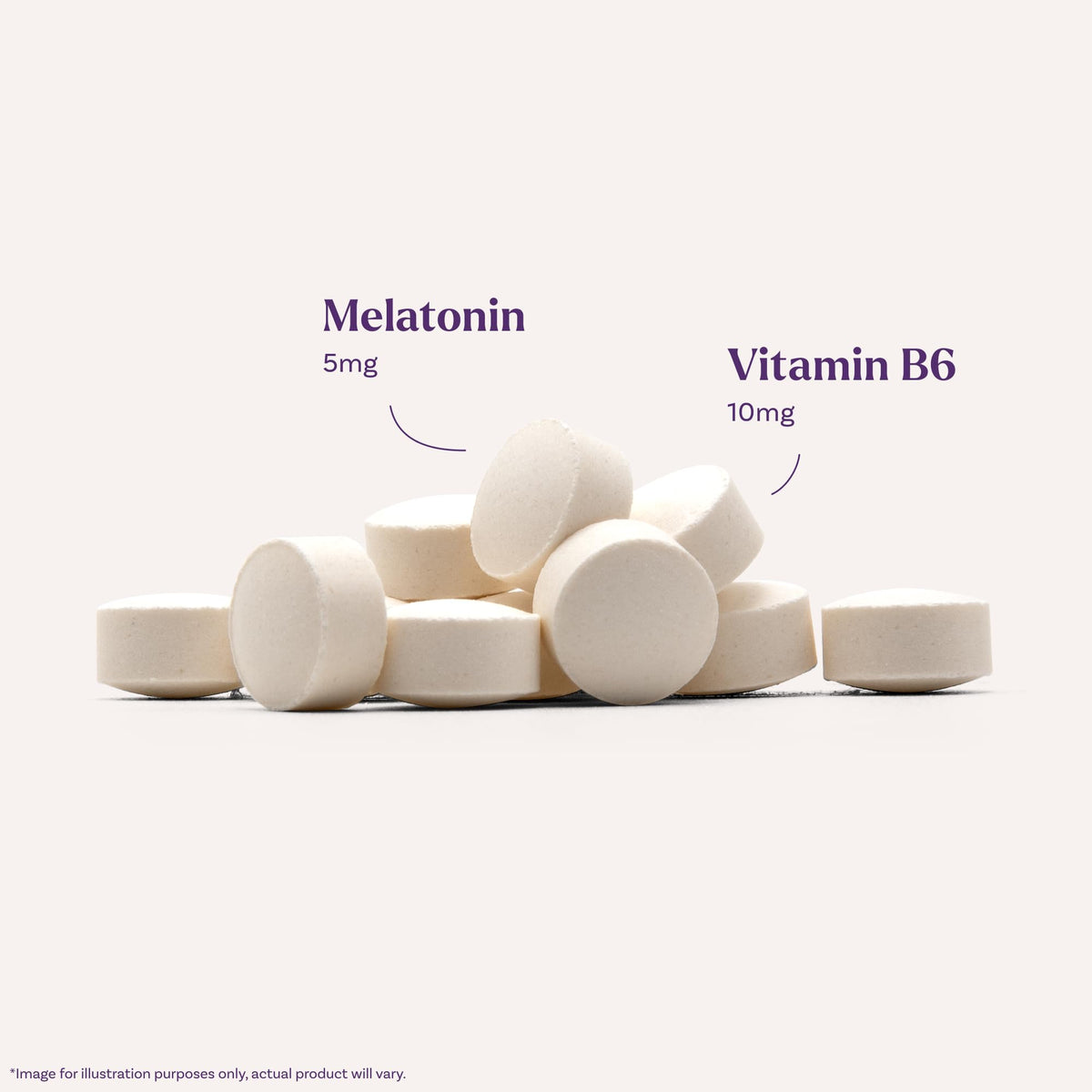 Comprimés Natrol Melatonine 5 mg sur une surface plate