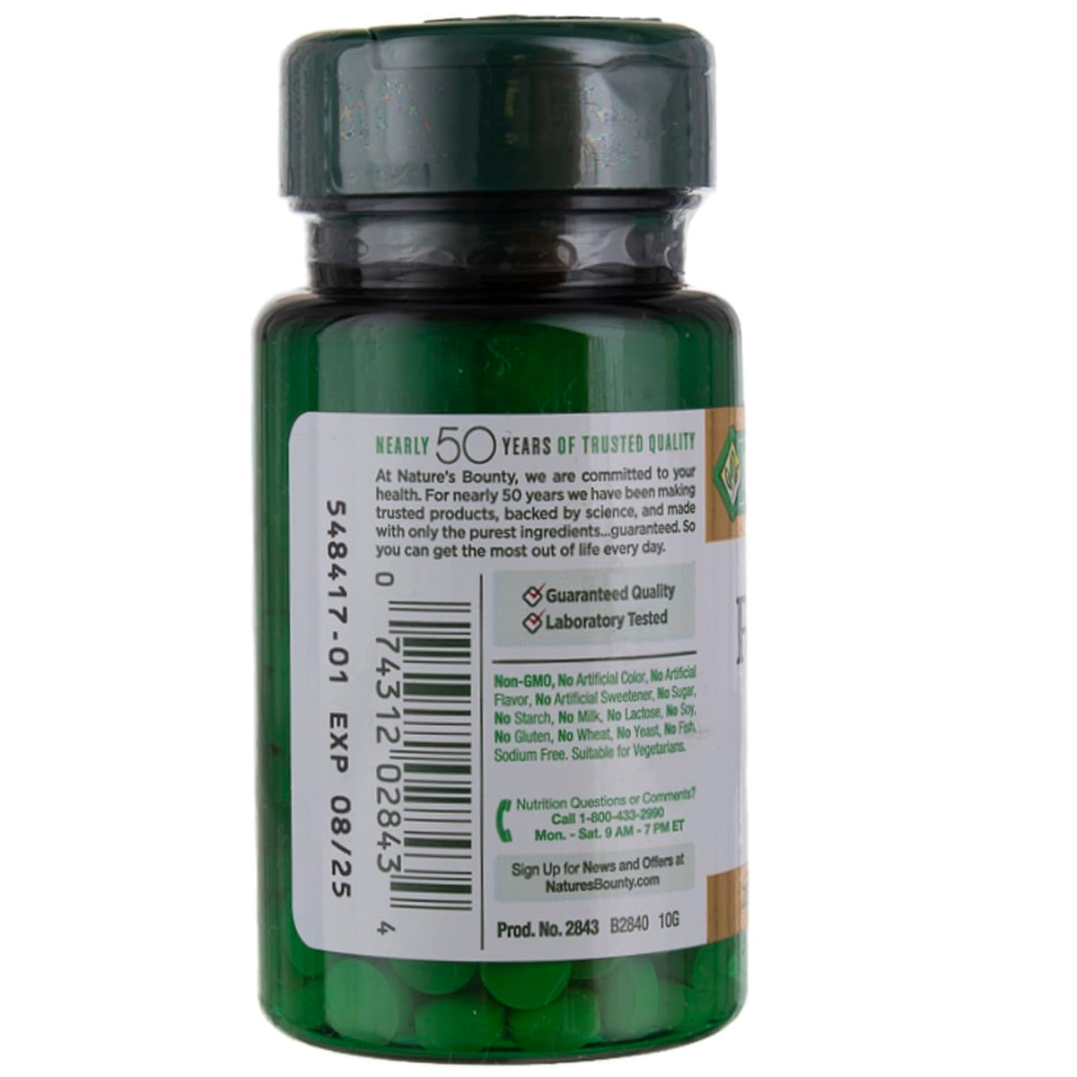 Comprimés Nature's Bounty Acide Folique 800 mcg sur une table