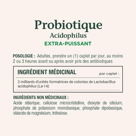 Comprimés Nature's Bounty Probiotique Acidophilus dans un bol