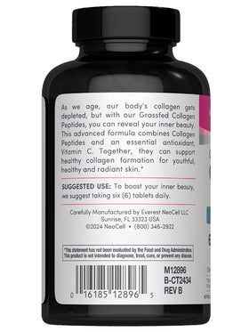 Comprimés NeoCell Collagen Peptides montrant leur taille