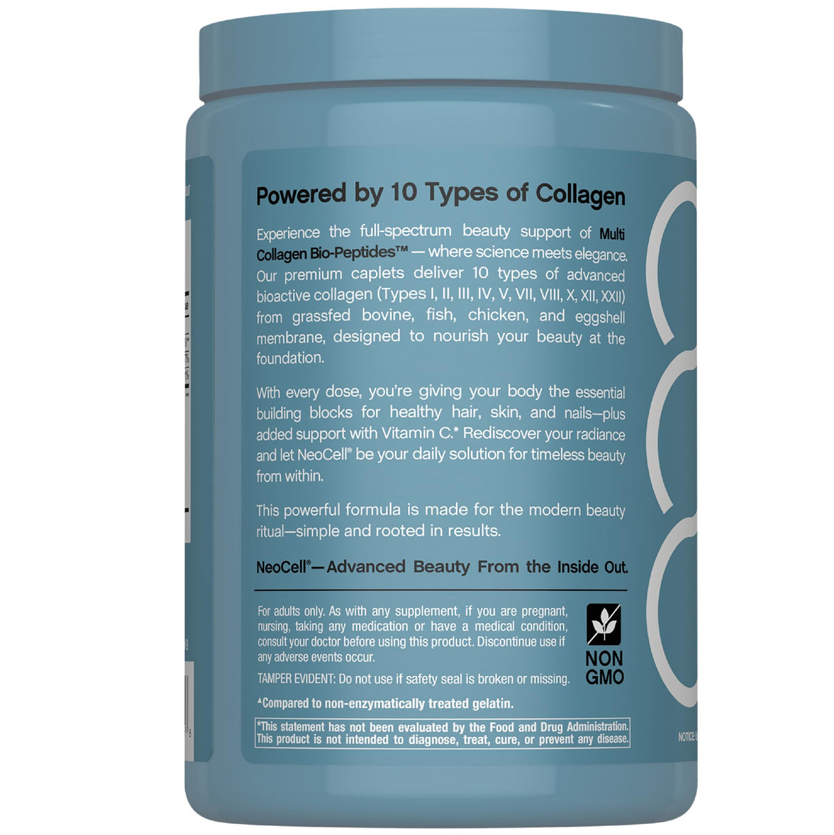 Comprimés NeoCell Multi Collagen Peptides sur une table