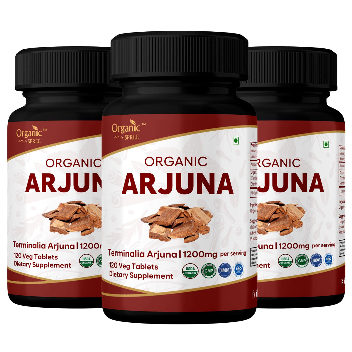 Comprimés ORGANIC SPREE Arjuna 120 en boîte, vue avant