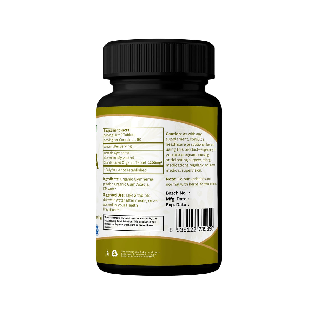 Comprimés ORGANIC SPREE Gymnema avec des ingrédients naturels