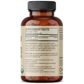 Comprimés organiques de Futurebiotics Vitamine D3 10 000 UI