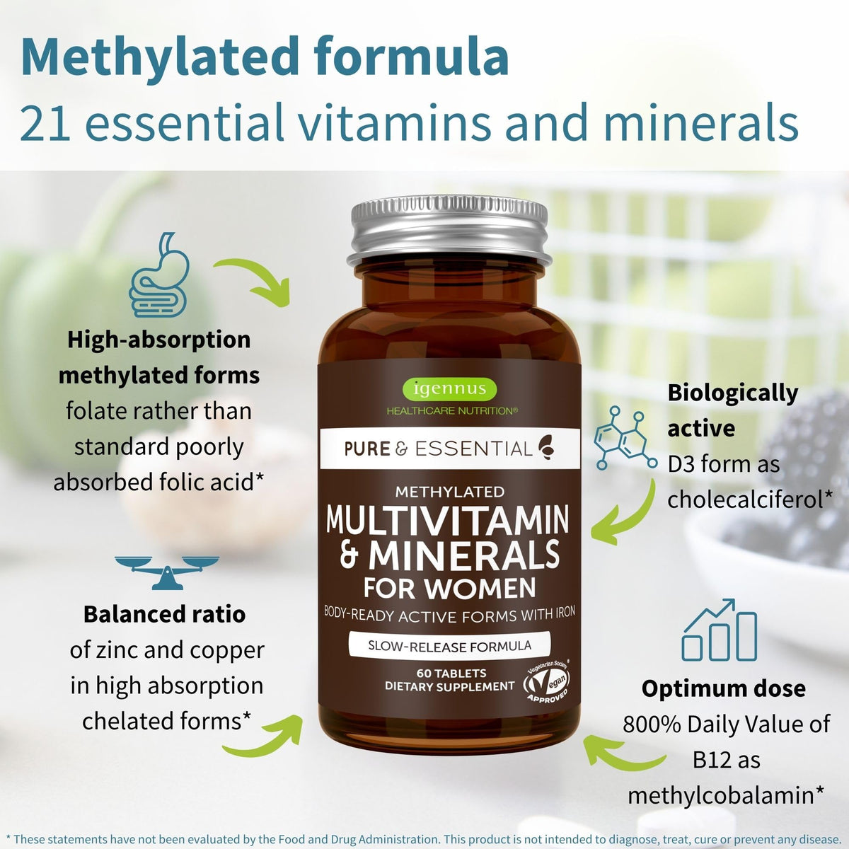 Comprimés ovales des multivitamines Igennus