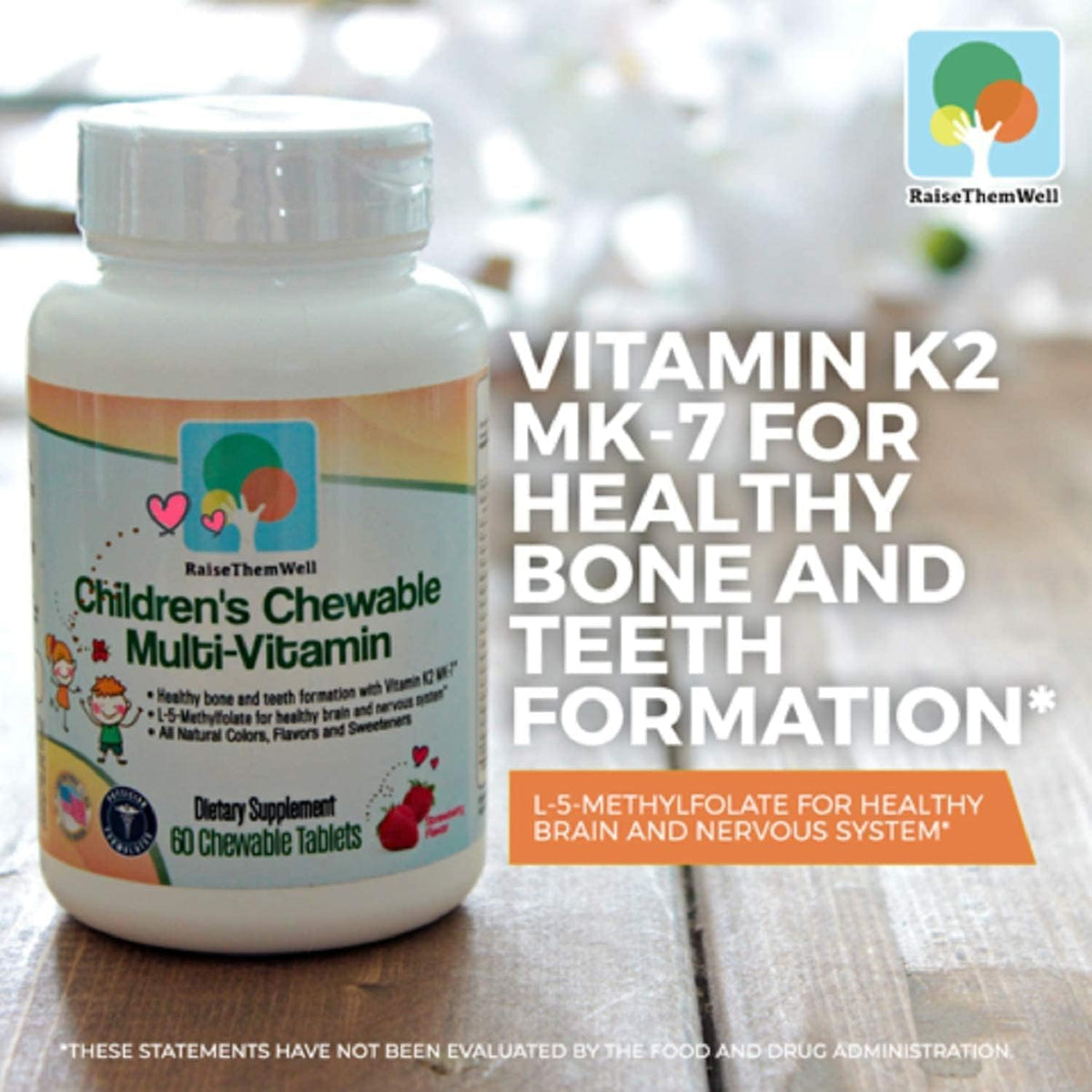 Comprimés Raise Them Well Multivitamine Enfants avec une cuillère