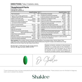 Comprimés Shaklee Vita-Lea® sur une surface blanche