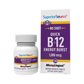 Comprimés sublinguales B-12 1 000 mcg de quality Source, boîte de 100 comprimés