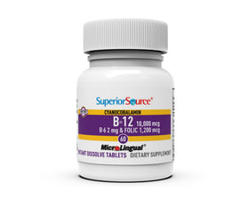 Comprimés sublinguales B-12 de quality Source, prise en main pour illustration