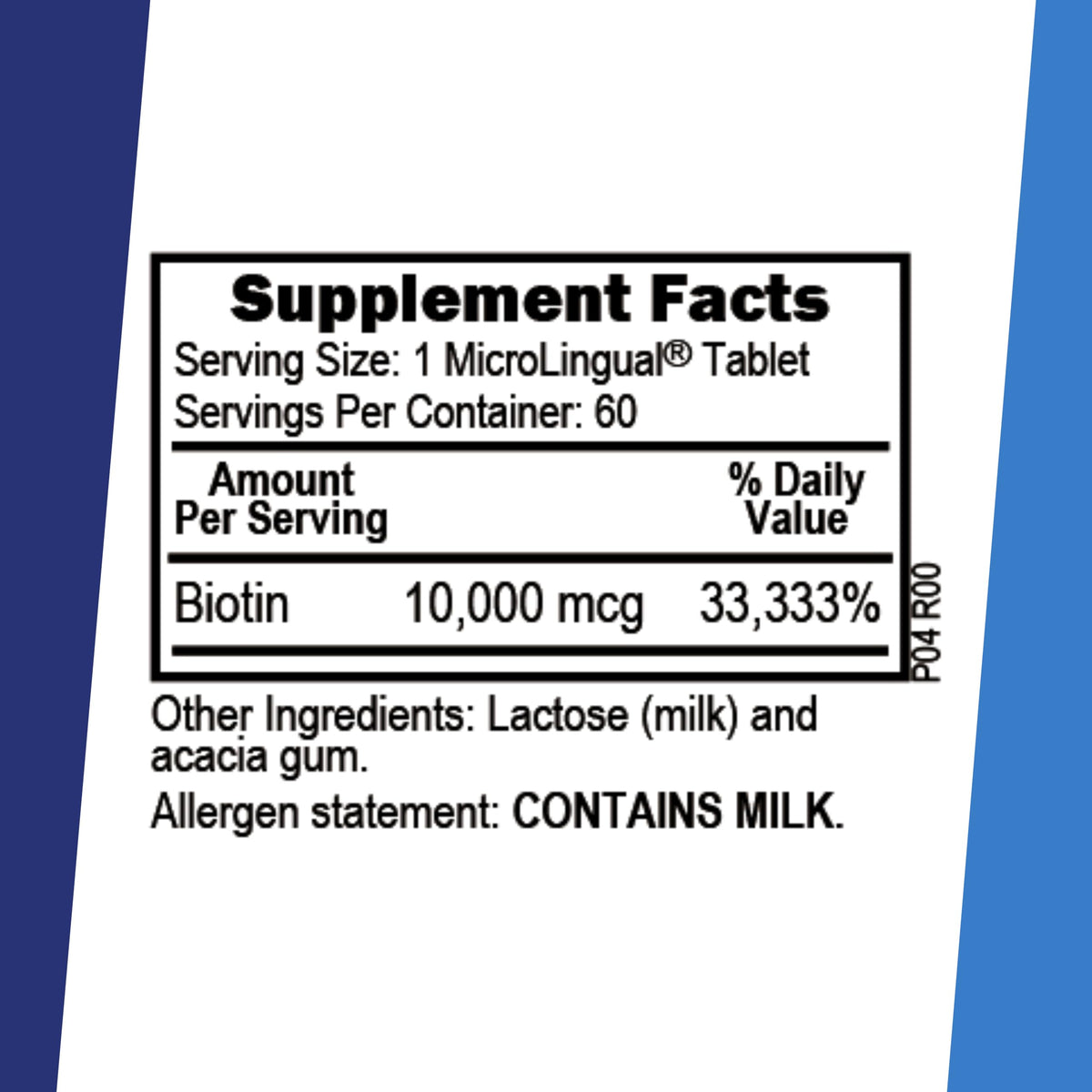 Comprimés sublinguales de Biotine 10 000 mcg de quality Source sur une table