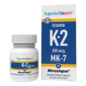 Comprimés sublinguales K-2 MK-7 300 mcg en boîte