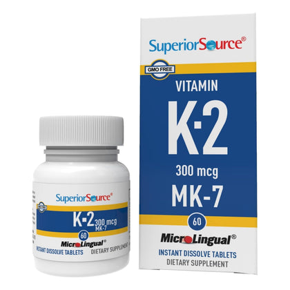 Comprimés sublinguales K-2 MK-7 300 mcg en boîte