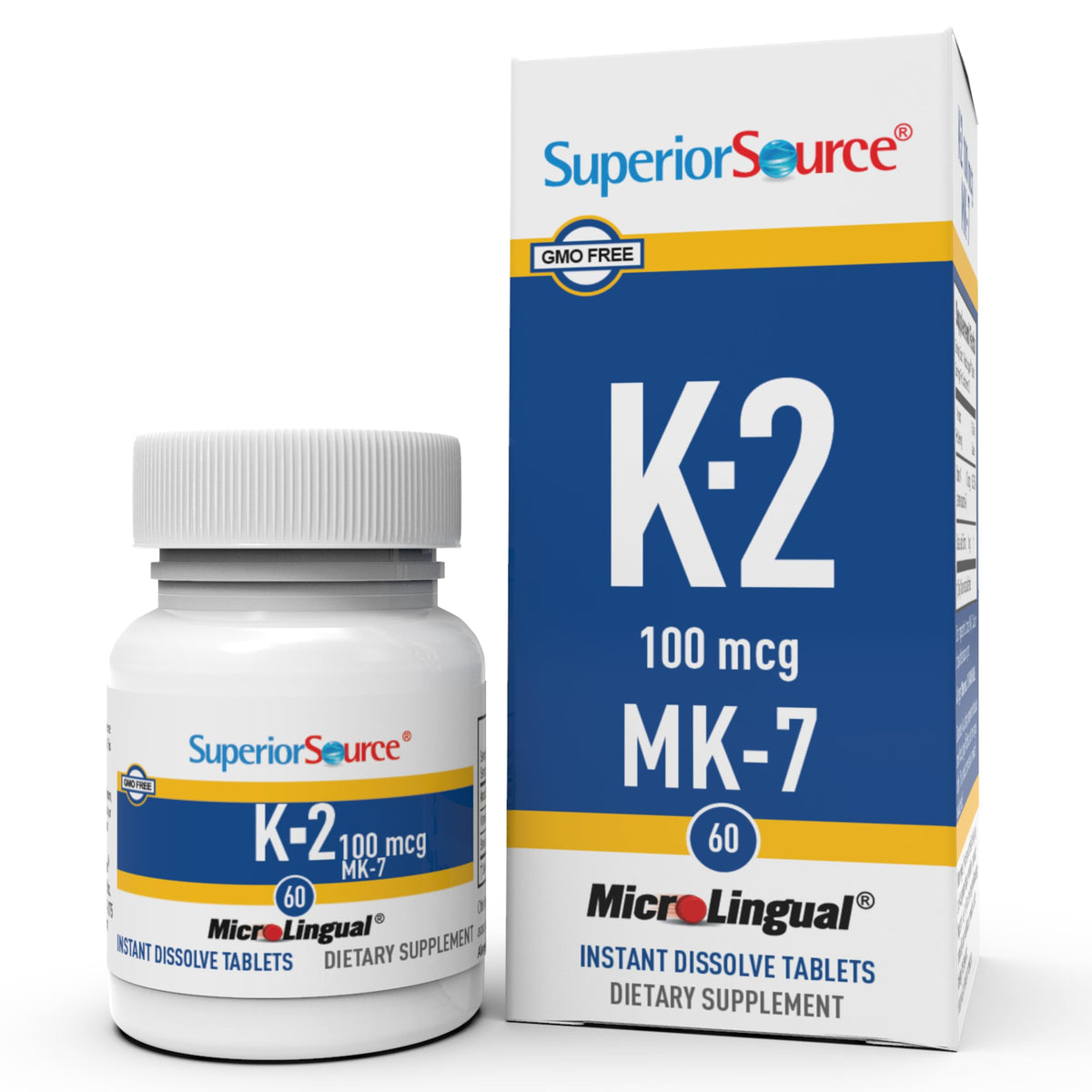 Comprimés sublinguales K2 MK-7 de quality Source, 60 unités