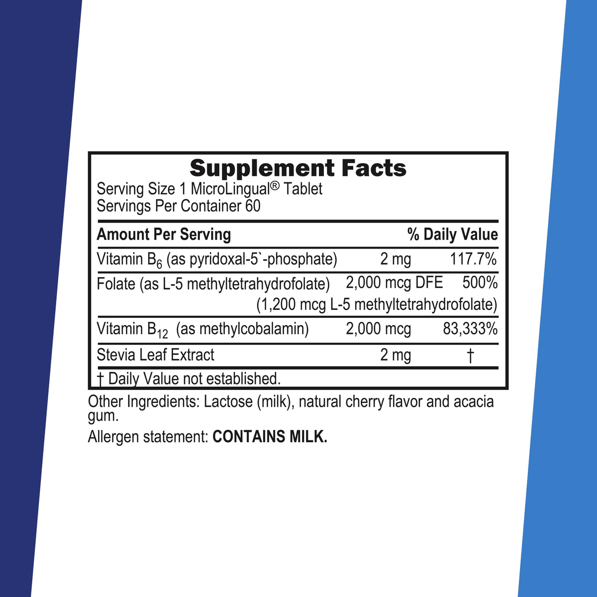 Comprimés sublinguaux B-12 Methylcobalamine sur une table