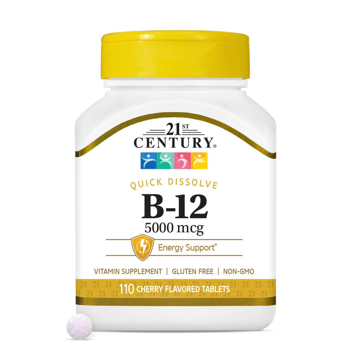 Comprimés sublinguaux de vitamine B12 5000 mcg 21st Century en emballage