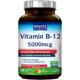 Comprimés sublinguaux Innate Vitality B12 5000mcg vue avant
