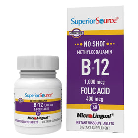 Comprimés sublinguaux Methylcobalamin B12 de quality Source, boîte de 60 comprimés