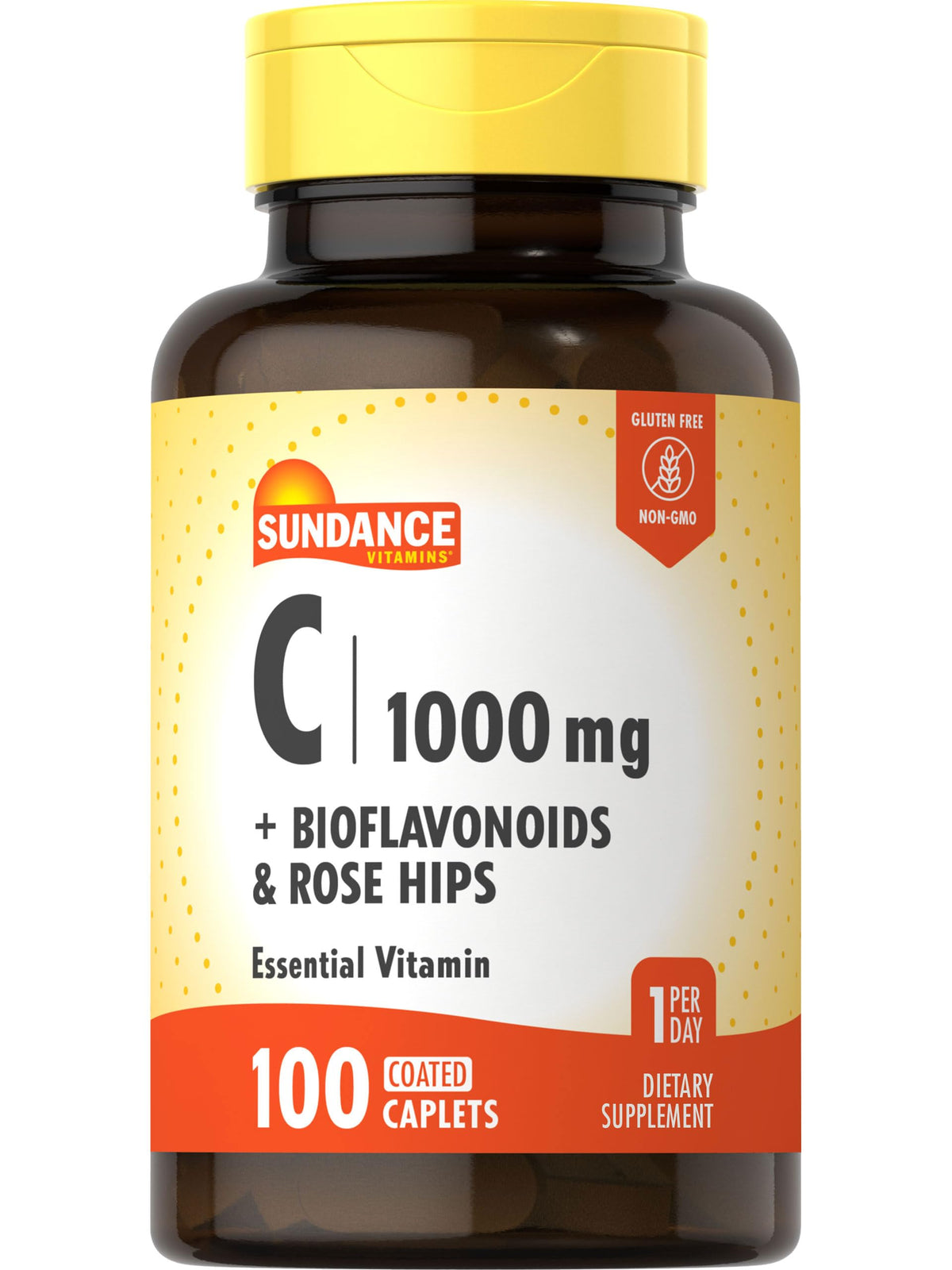 Comprimés Sundance Vitamine C 1000 mg avec Églantier en façade