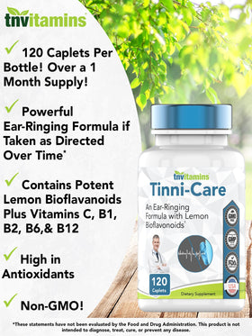 Comprimés Tinni-Care avec des bioflavonoïdes de citron et vitamines