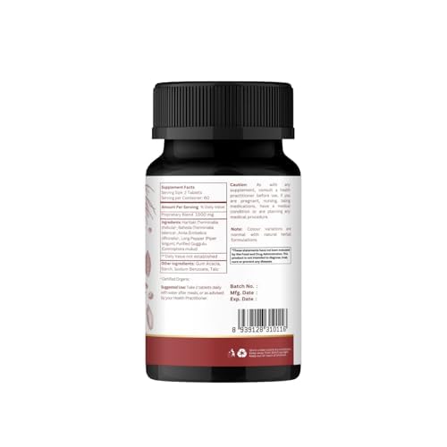Comprimés Triphala Guggulu ORGANIC SPREE avec des plantes