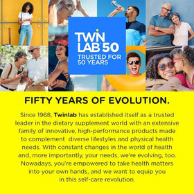 Comprimés Twinlab avec un fond naturel