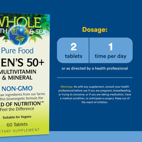 Comprimés végétaliens Multivitamines 50+ Natural Factors