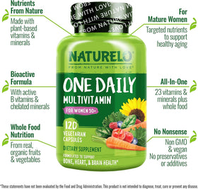 Comprimés végétaliens NATURELO Multivitamines pour Femmes 50+