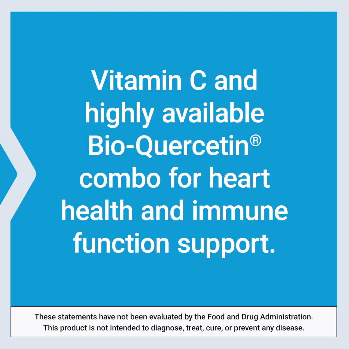 Comprimés Vitamine C et Bio-Quercétine Life Extension sur fond blanc