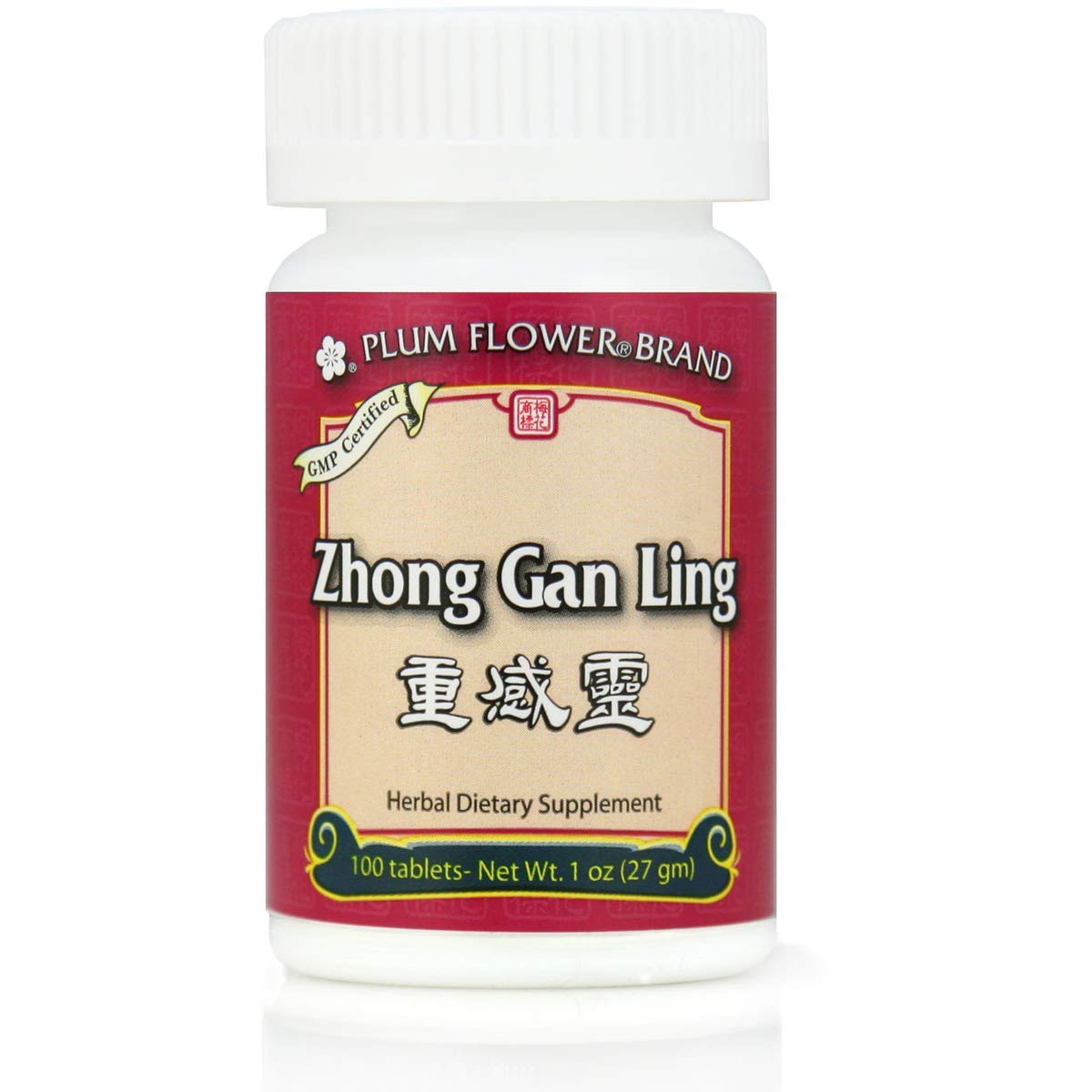 Comprimés Zhong Gan Ling de Plum Flower, boîte de 100 unités