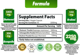 Cona Nature Shatavari 2250mg capsules side view