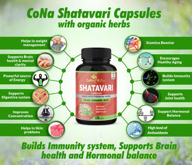 Cona Nature Shatavari 2250mg capsules with Ashwagandha and Brahmi