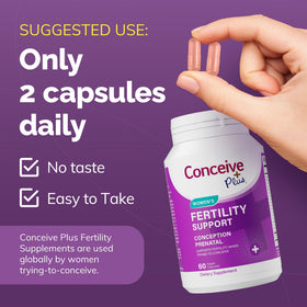 CONCEIVE PLUS Complément Alimentaire Femmes capsules ouvertes