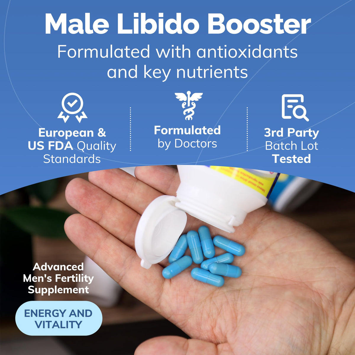 CONCEIVE PLUS Complément Alimentaire Fertilité Homme 60 Capsules en gros plan
