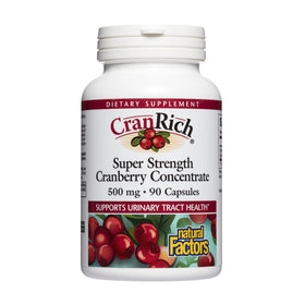 Concentré de canneberge Natural Factors 500 mg 36:1, vue avant