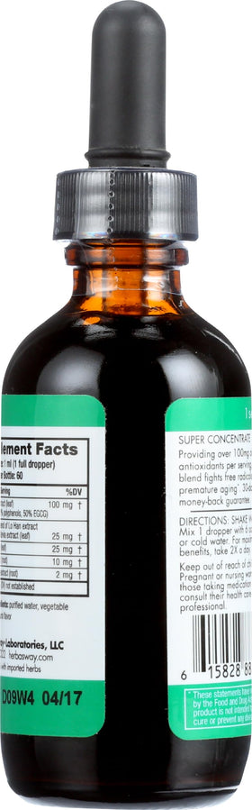 Concentré de Thé Vert Original Herbasway 100g avec dos et étiquette
