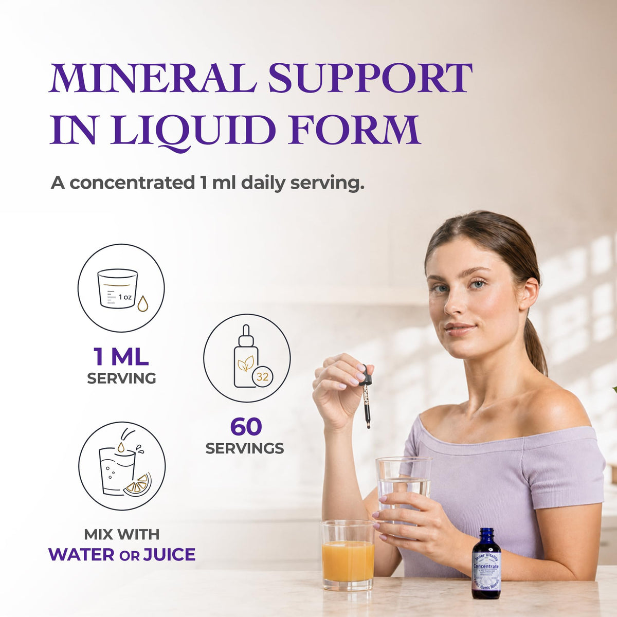Concentré Inner Vitality de Morningstar Minerals dans une cuisine