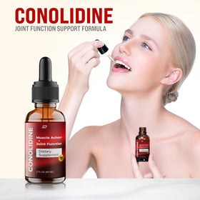 Conolidine gouttes liquides 60 mL, étiquette du produit