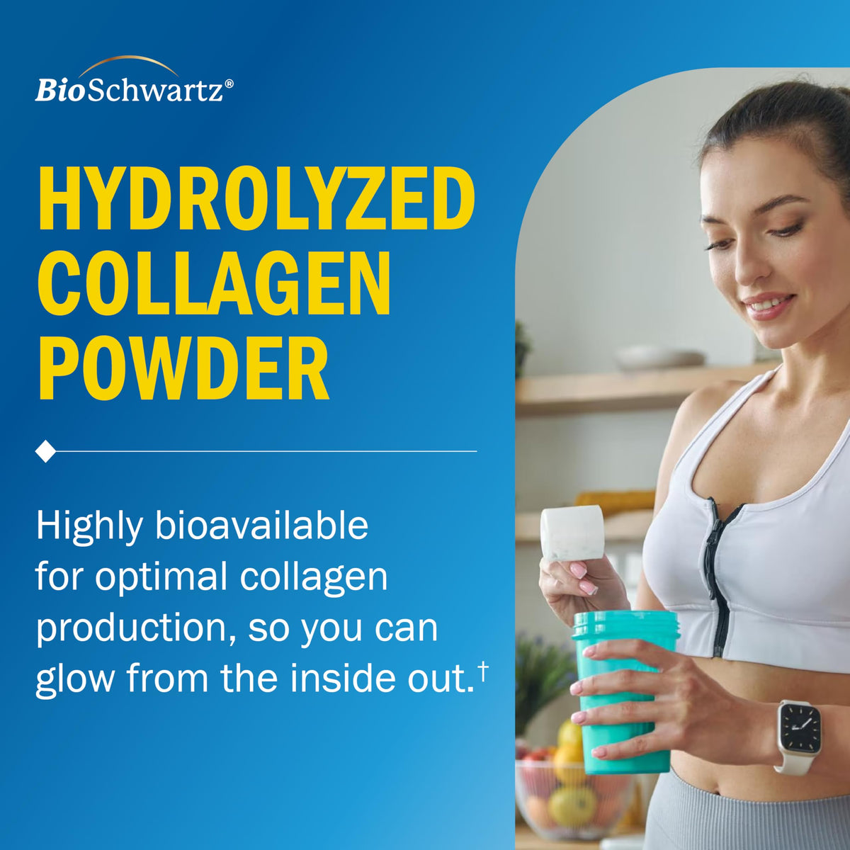 Contenant de 540g de poudre de peptides de collagène BioSchwartz