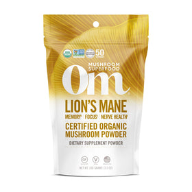 Contenant de poudre de champignon Lion's Mane 120g, vue de face
