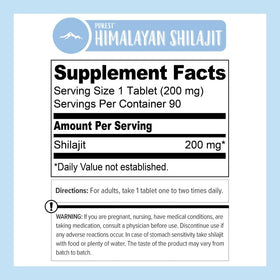 Conteneur de Pure Himalayan Shilajit avec 90 tablettes