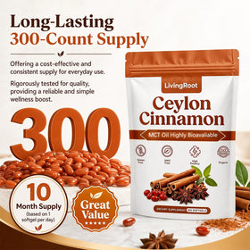 Contexte de vie avec des softgels de Canelle de Ceylan LivingRoot