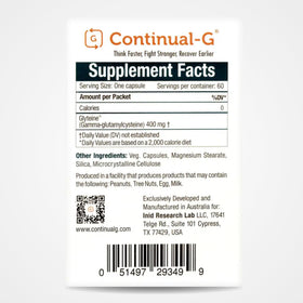 CONTINUAL - G Glyteine 400 mg Capsules, vue de côté