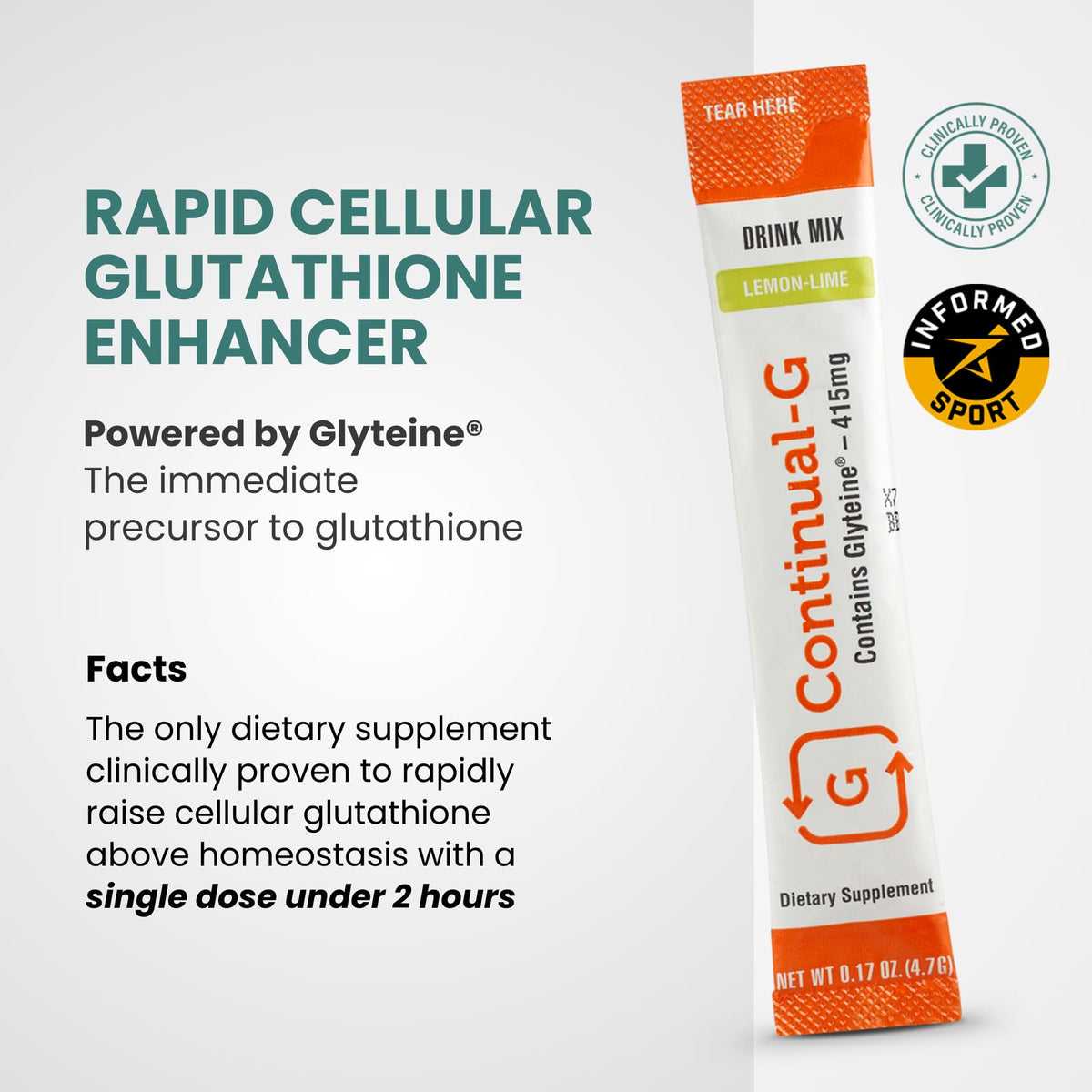CONTINUAL - G Poudre Glyteine sachets sur une table