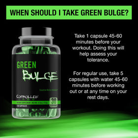 CONTROLLED LABS Green Bulge complément alimentaire capsules sur une table